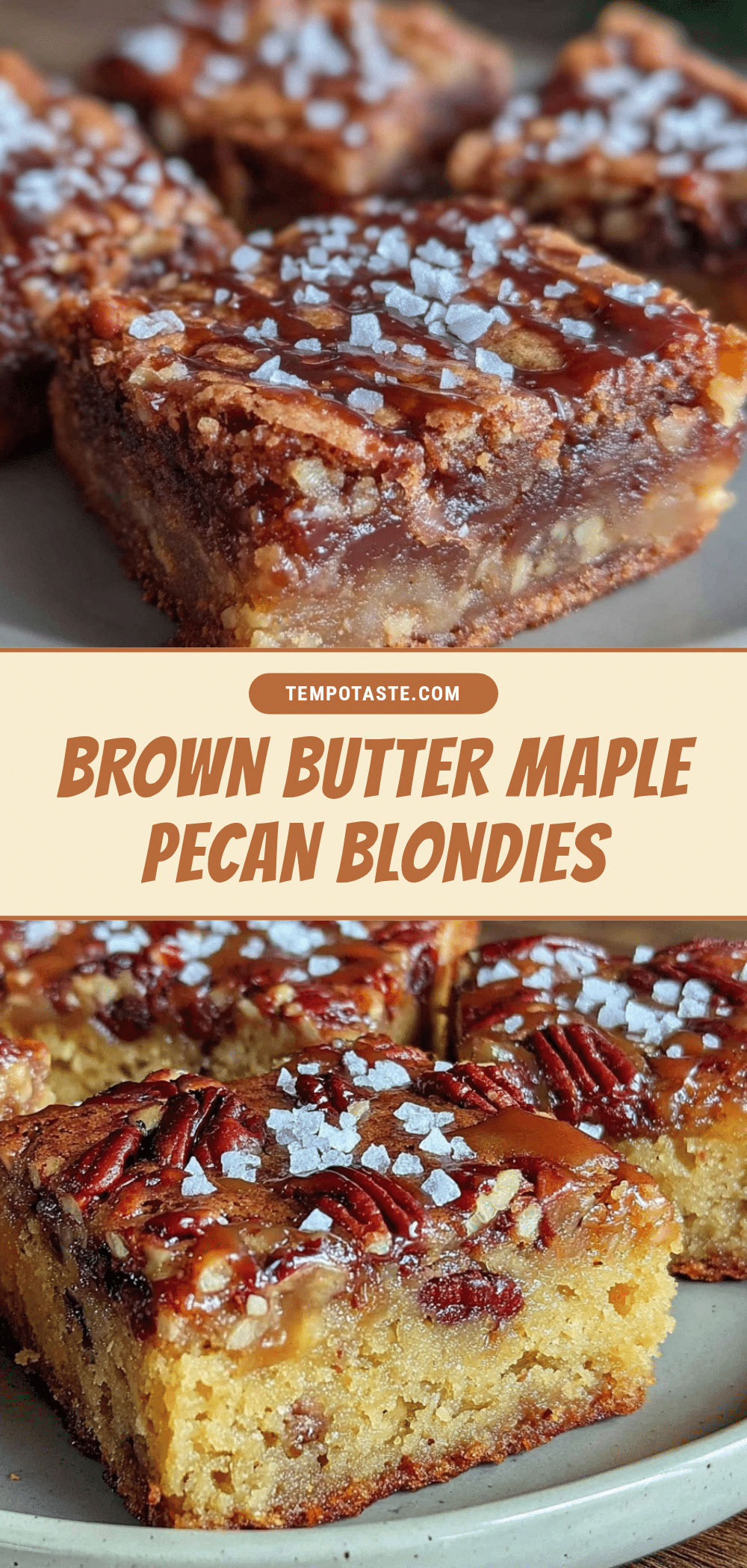 brown butter maple pecan blondies recipe