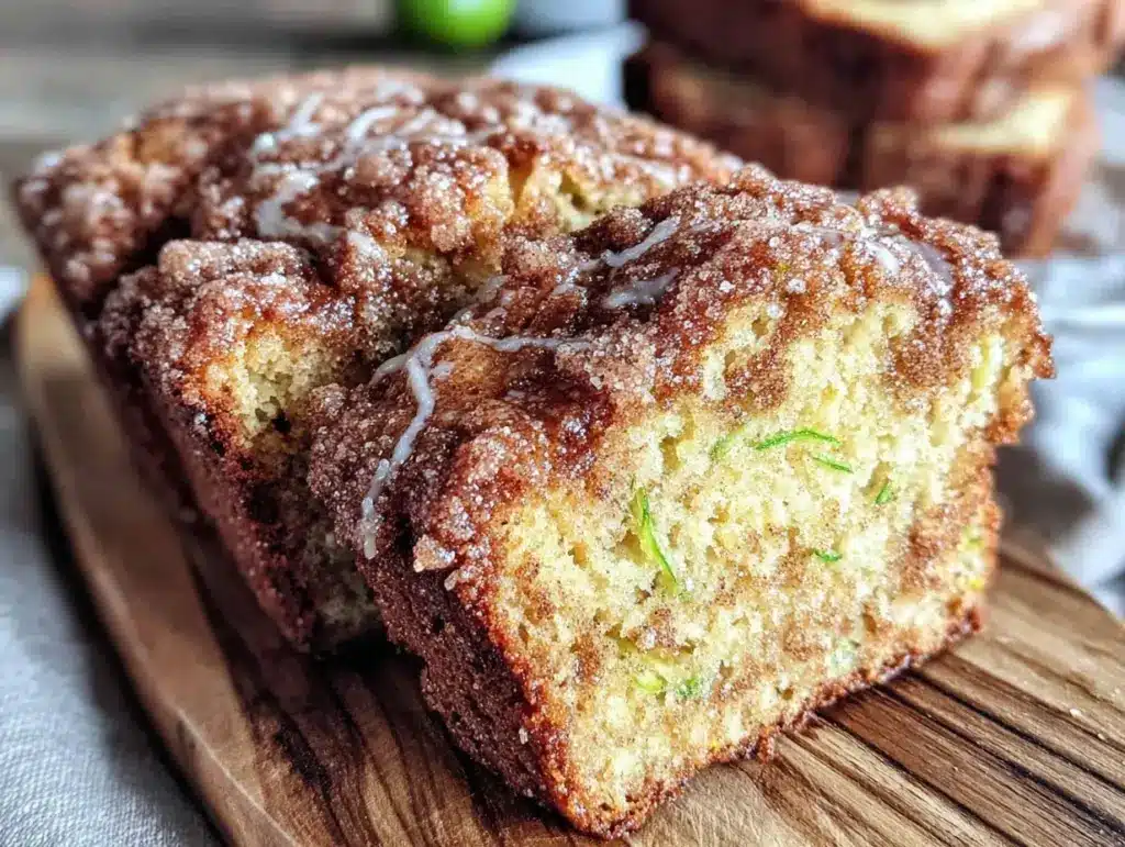 brown butter snickerdoodle zucchini bread - featured image