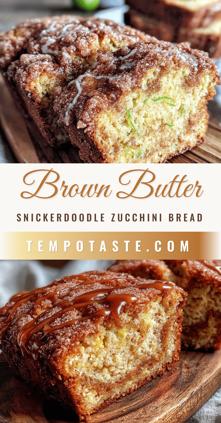 brown butter snickerdoodle zucchini bread recipe