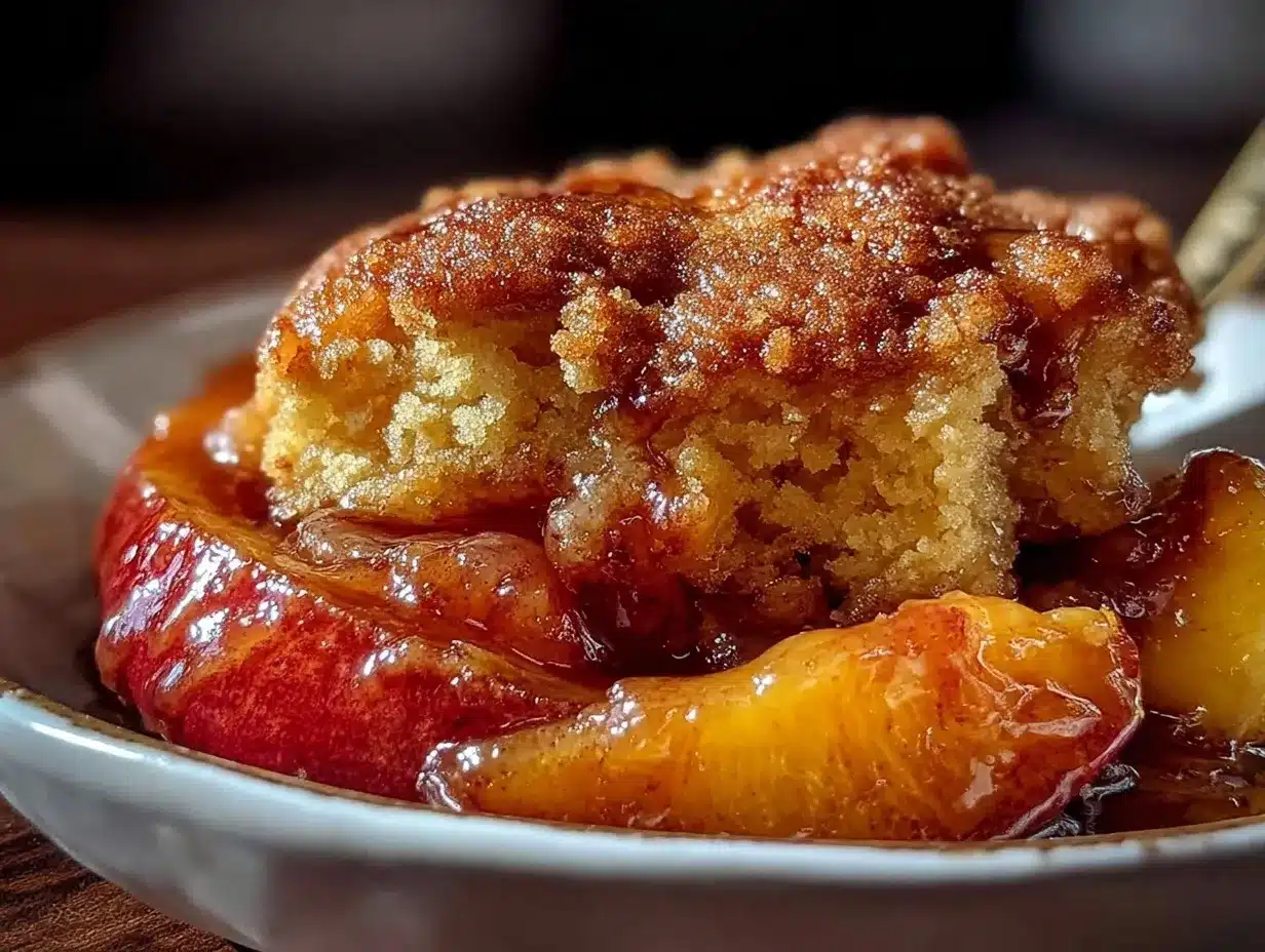 brown sugar bourbon peach cobbler preparation steps