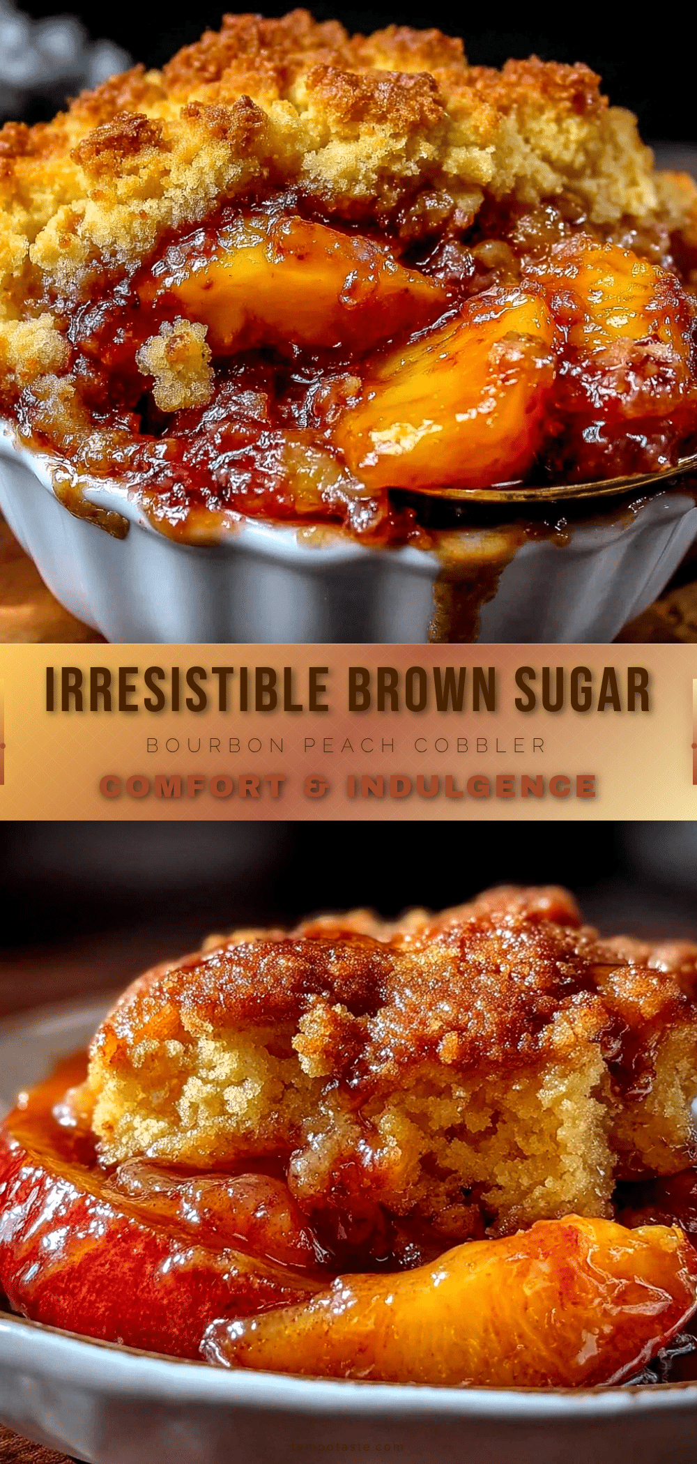 brown sugar bourbon peach cobbler recipe