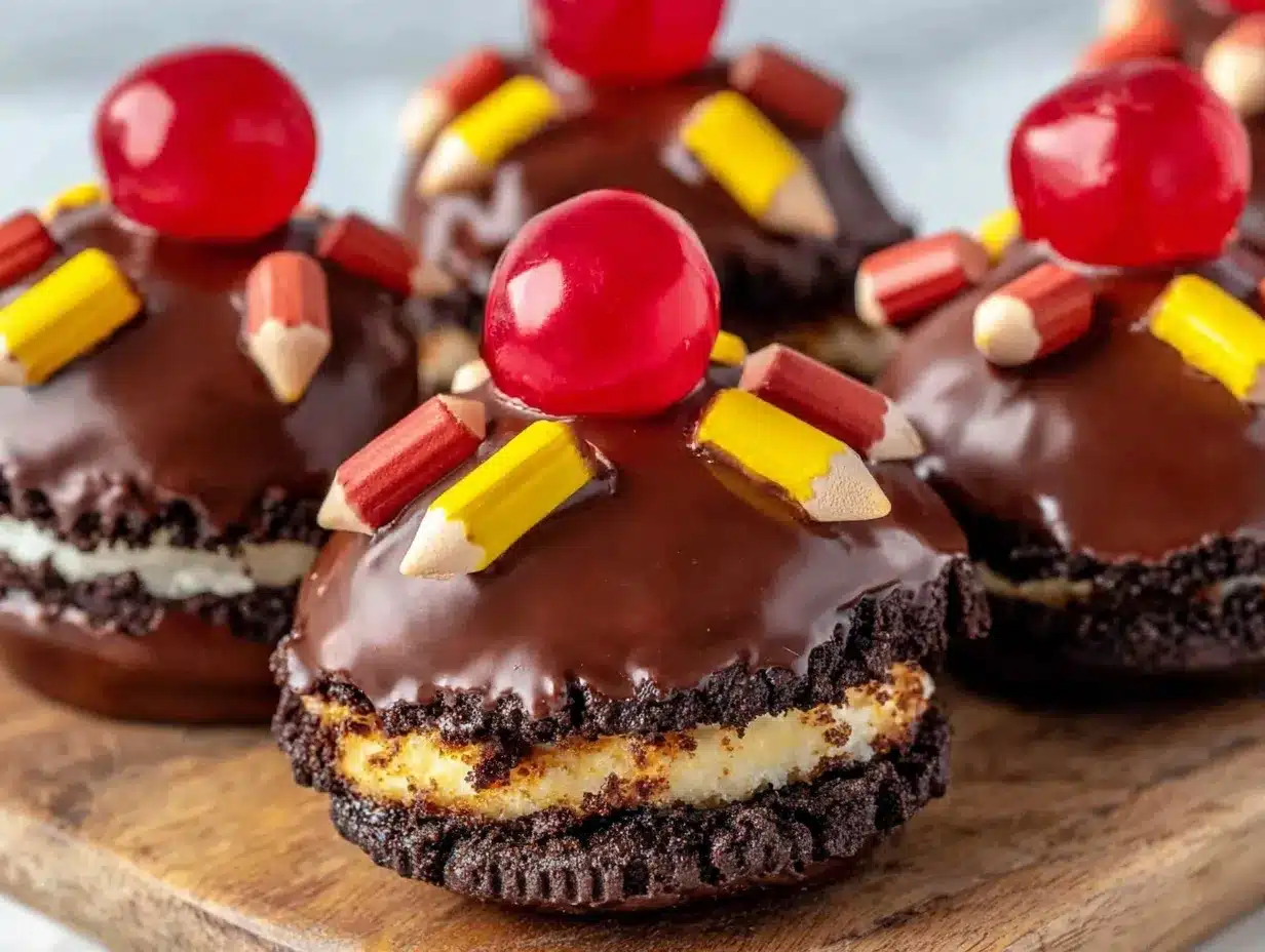 Chocolate Dipped Pencil Oreo Pops preparation steps