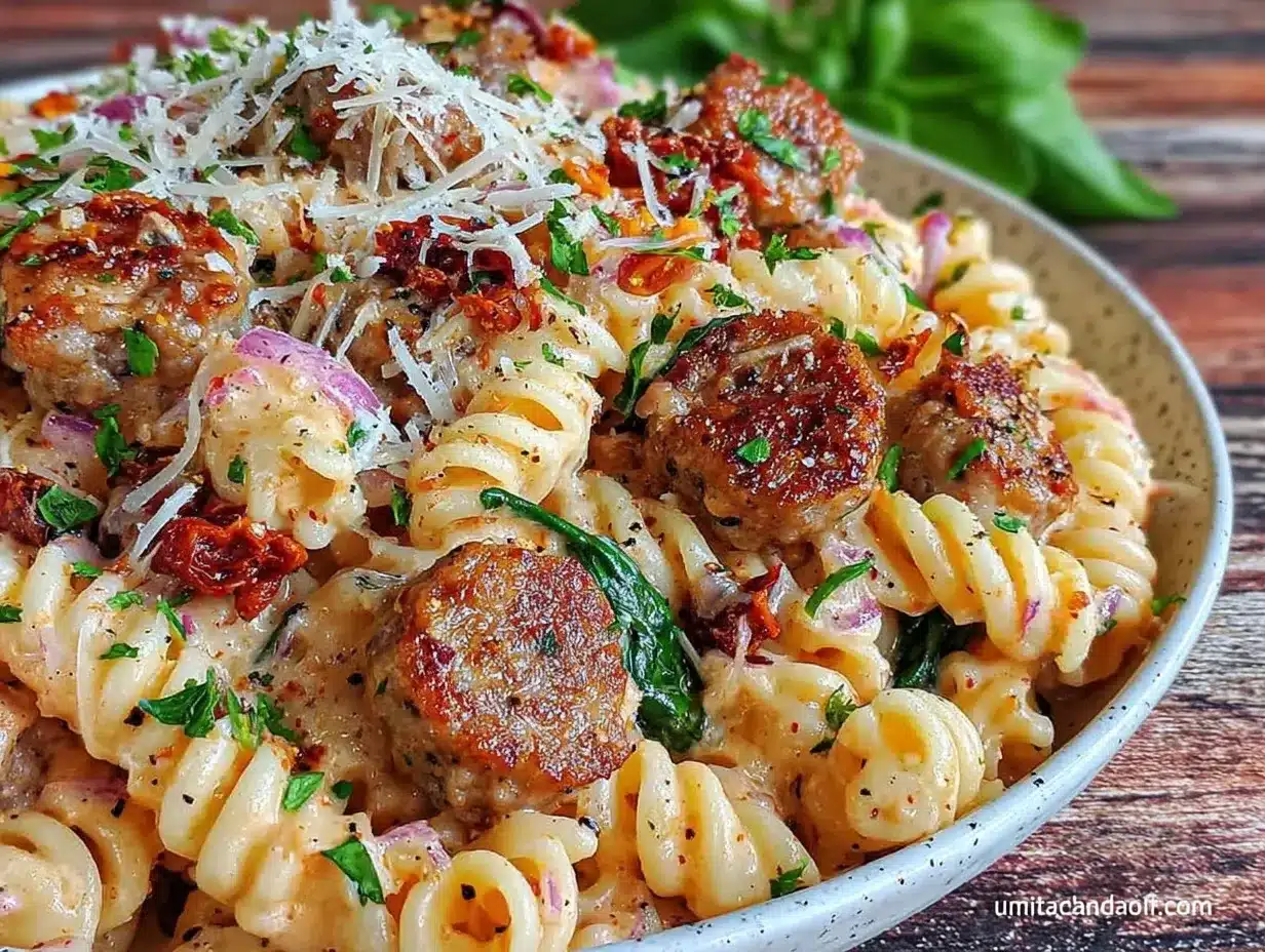 creamy dump-and-go tuscan white bean sausage pasta preparation steps