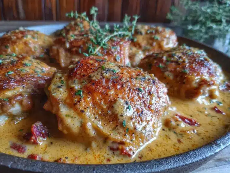 creamy one-pan chicken thighs - featured image