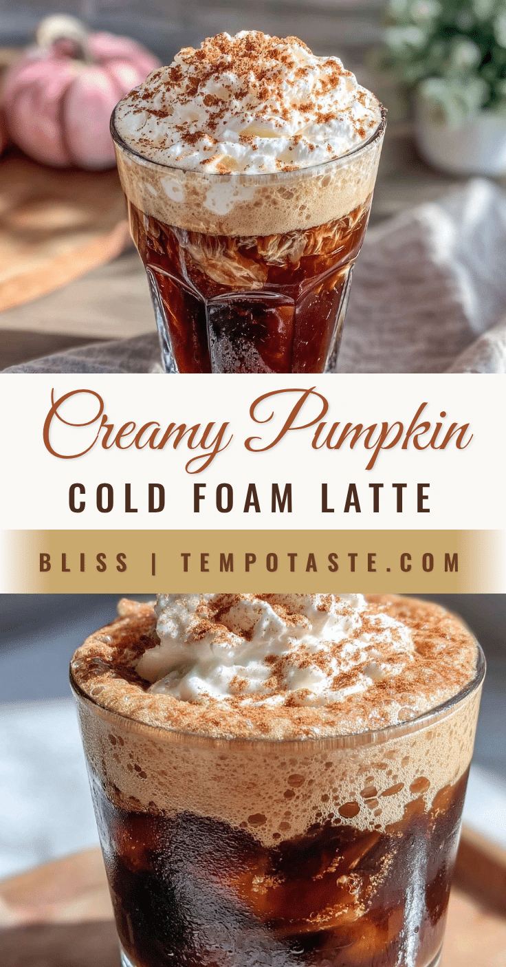 creamy pumpkin cold foam latte recipe