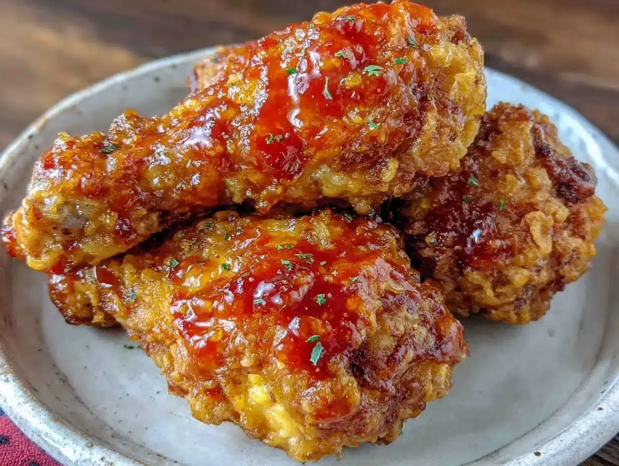 crispy air fryer honey sriracha chicken drumsticks preparation steps