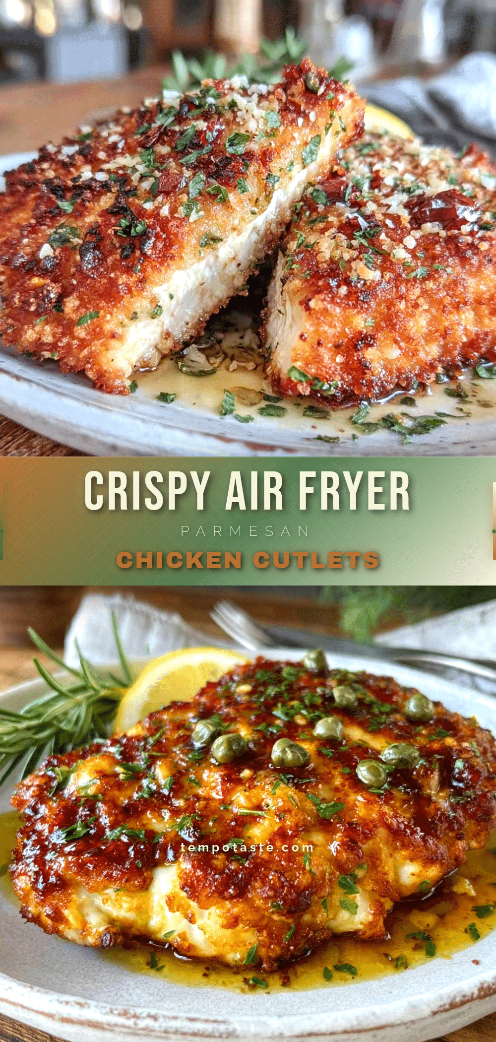 crispy air fryer parmesan chicken cutlets recipe