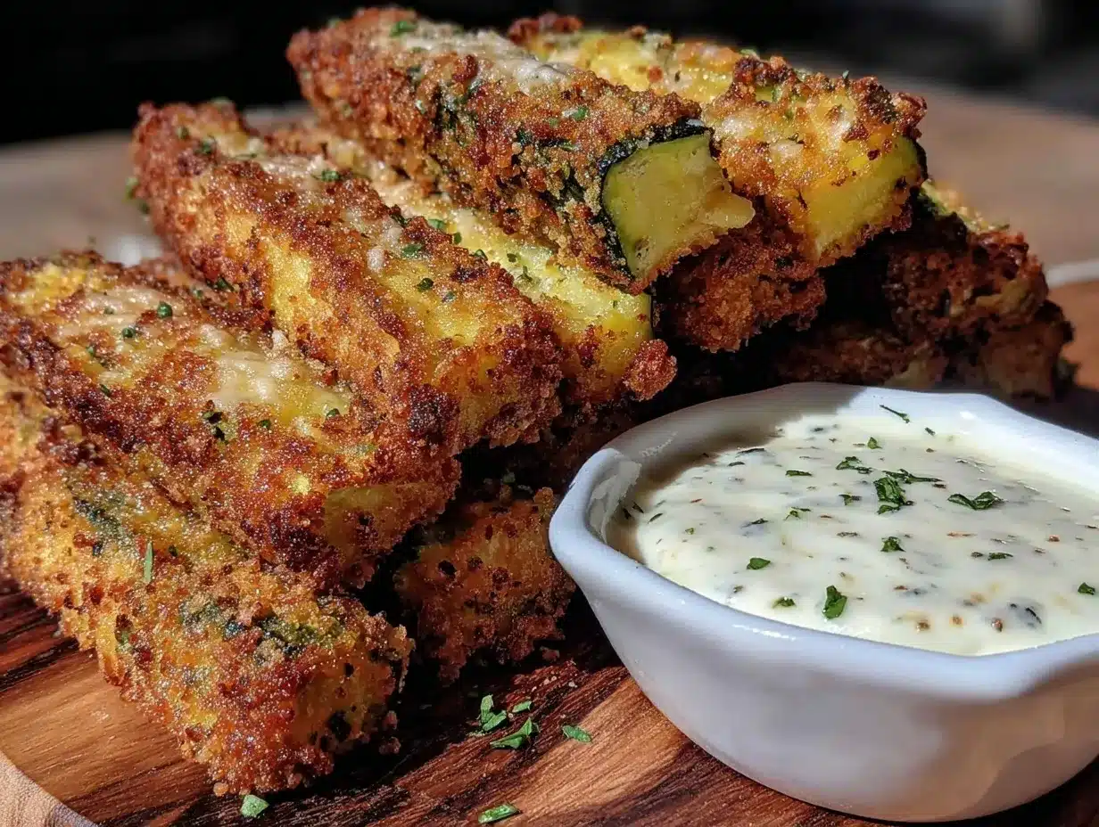 crispy air fryer zucchini fries preparation steps