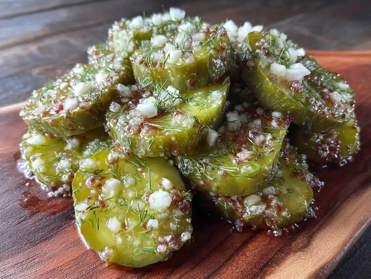 crispy garlic dill refrigerator pickles preparation steps