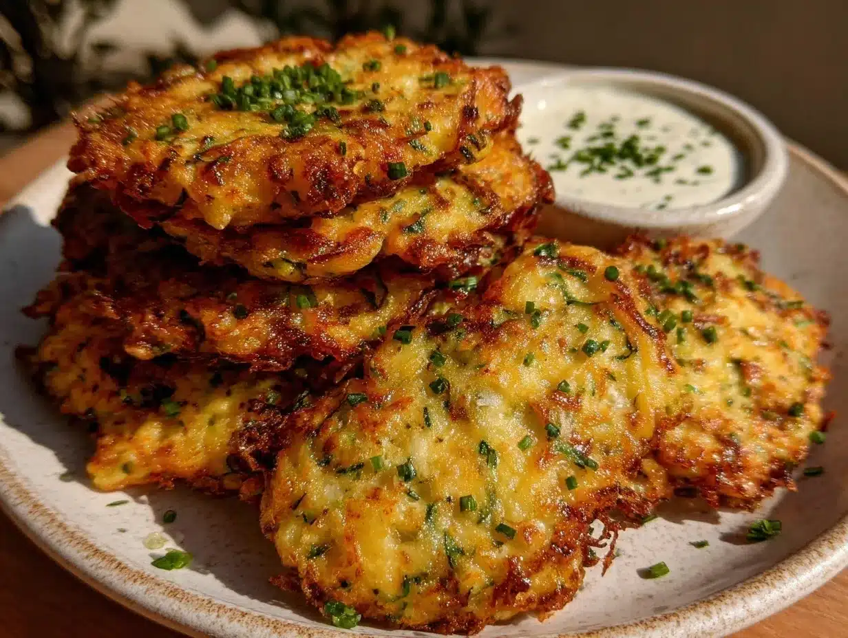 crispy parmesan zucchini fritters preparation steps