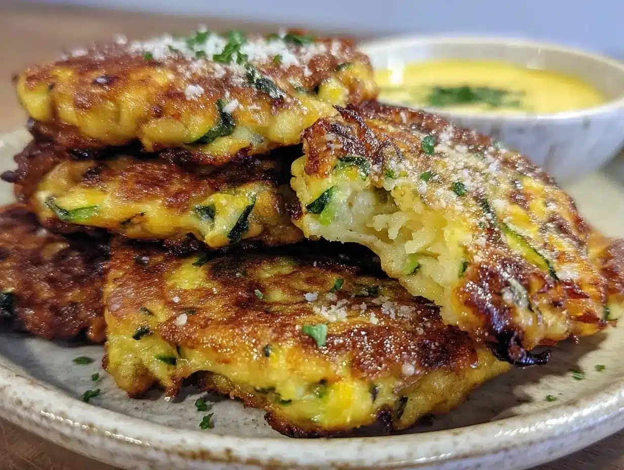 crispy parmesan zucchini fritters preparation steps