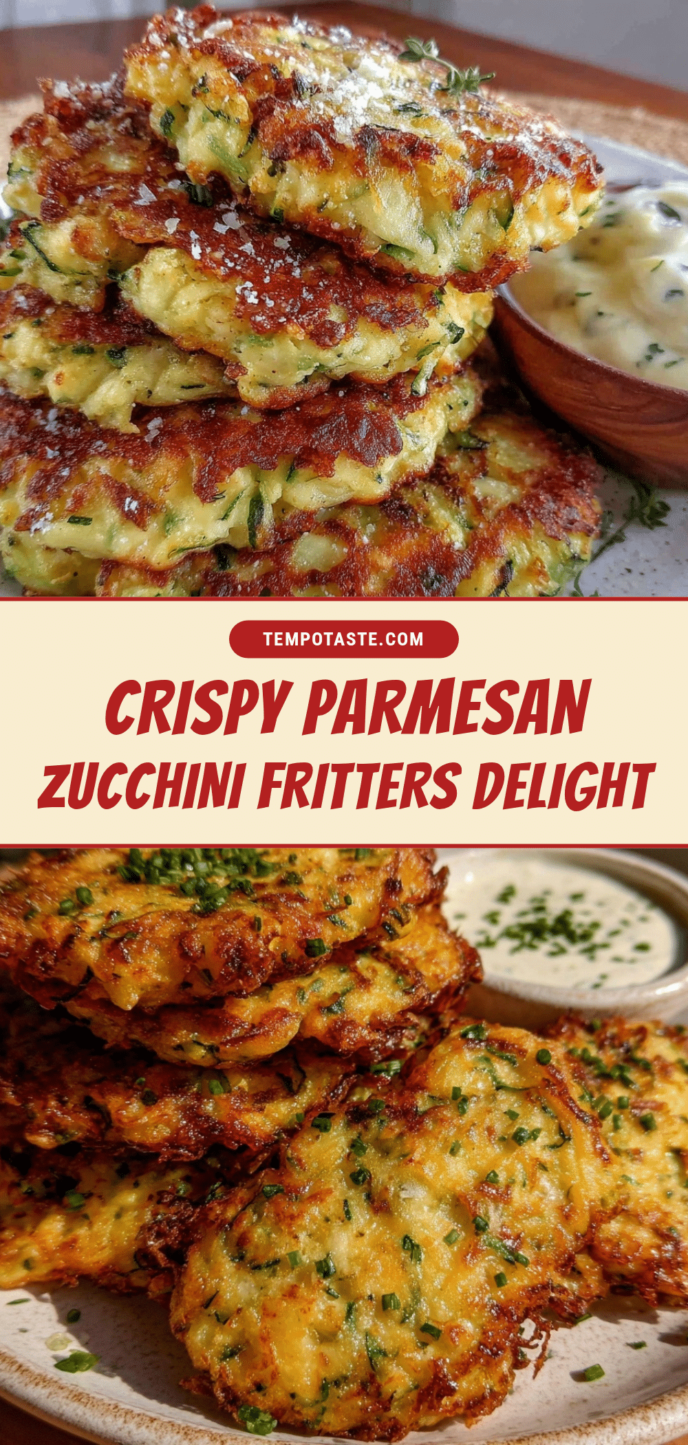 crispy parmesan zucchini fritters recipe