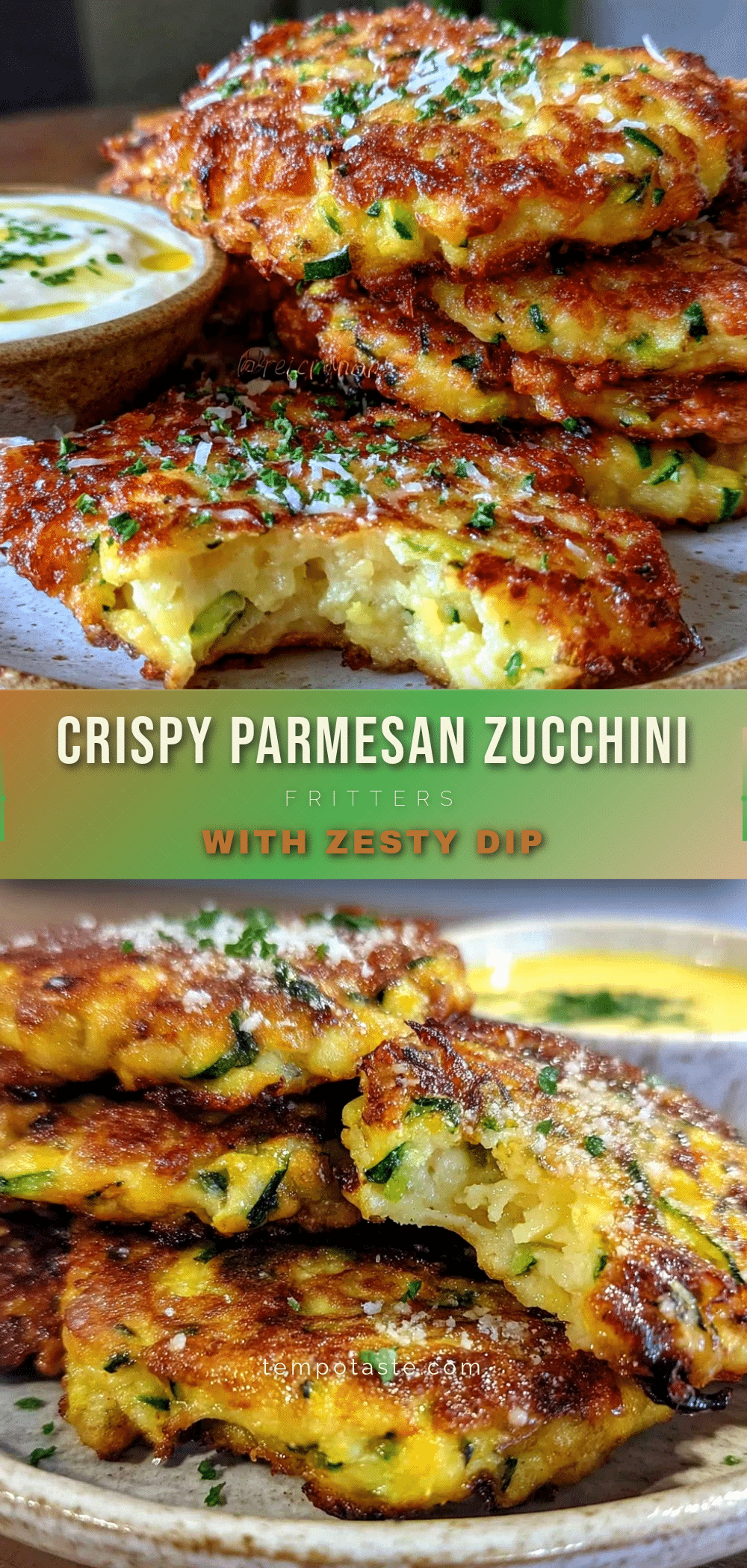 crispy parmesan zucchini fritters recipe
