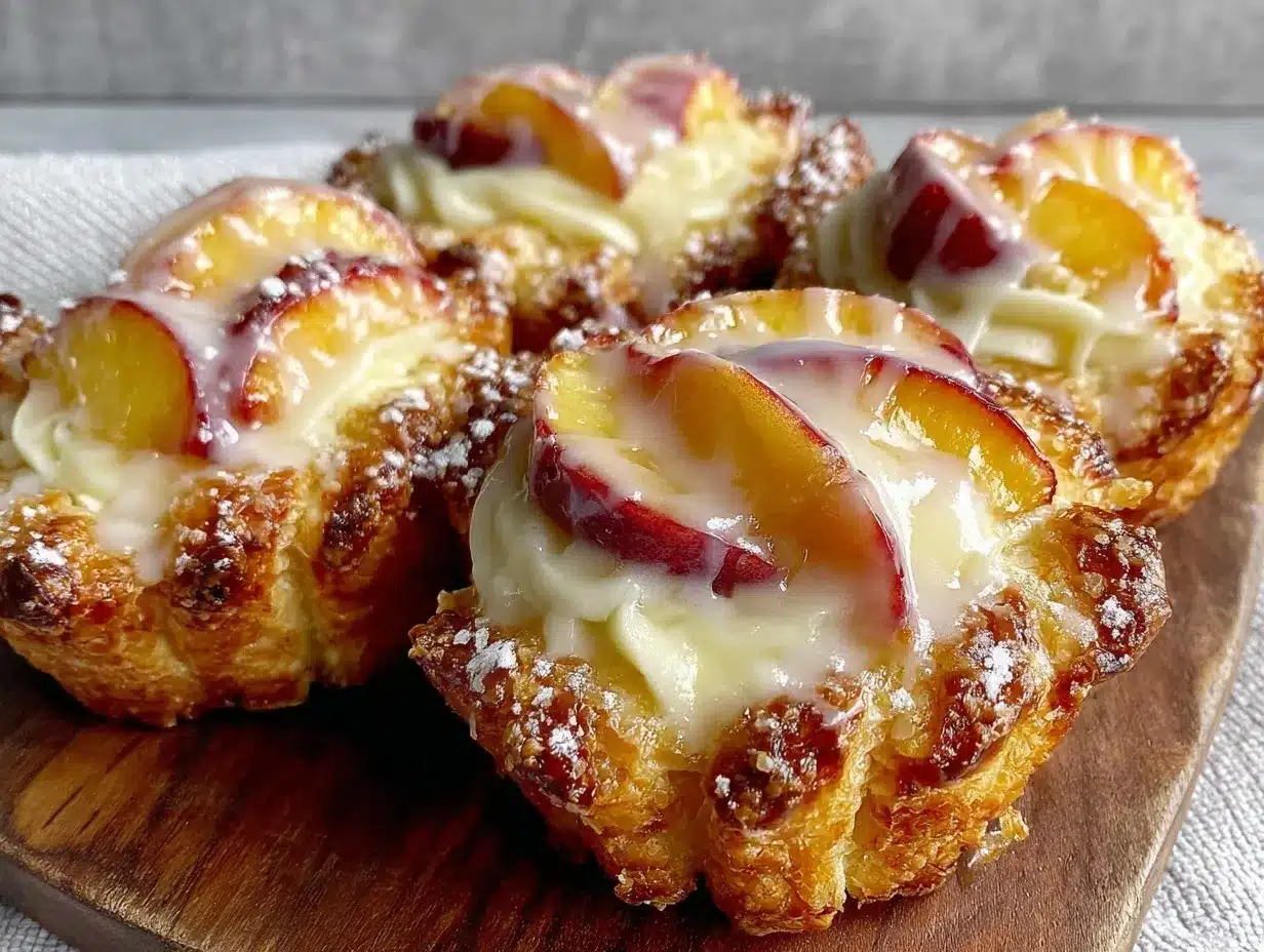 crispy peach cream cheese danish preparation steps