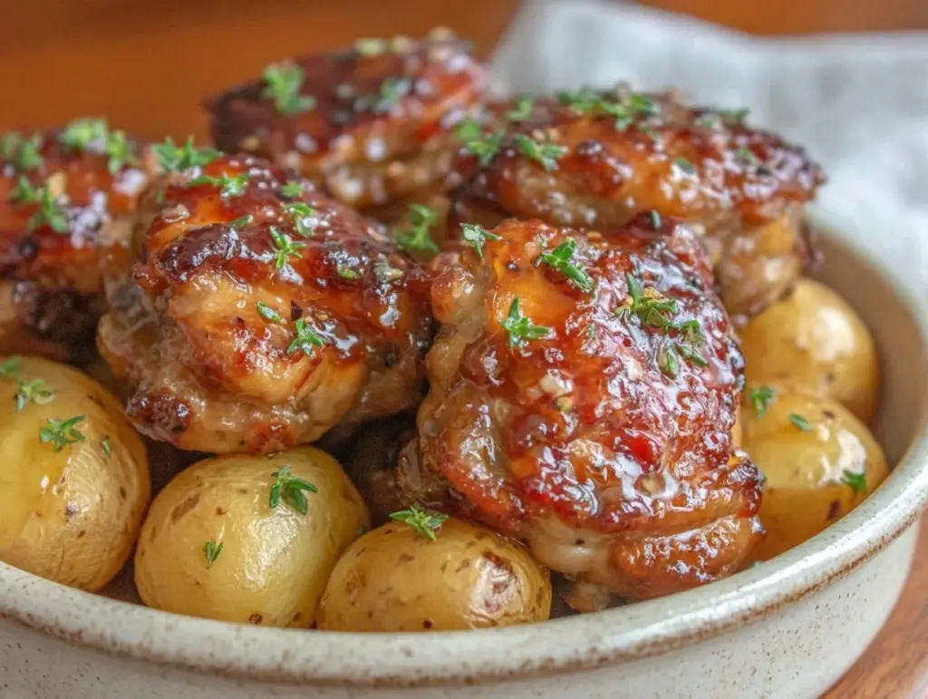 crockpot honey garlic chicken thighs - featured image