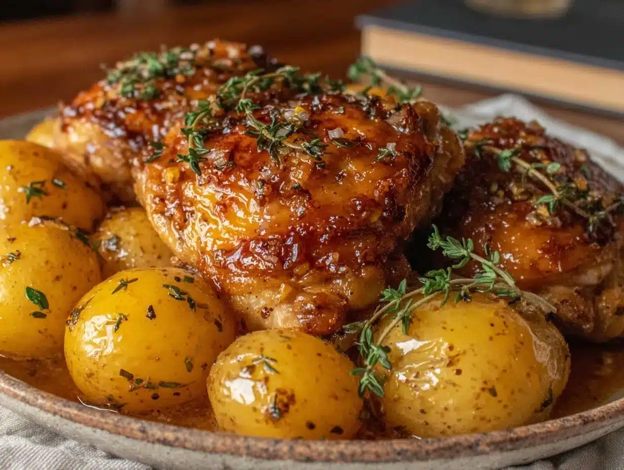 crockpot honey garlic chicken thighs preparation steps