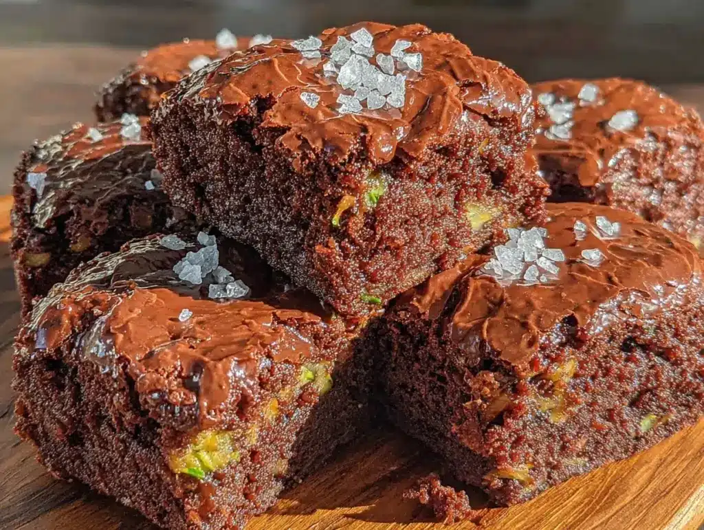 dark chocolate zucchini brownies - featured image