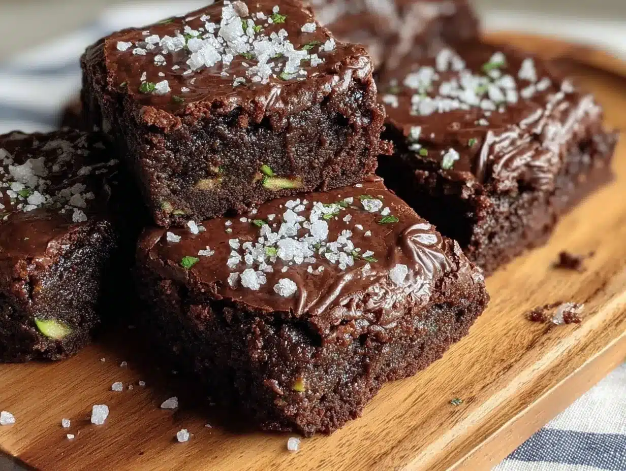 dark chocolate zucchini brownies preparation steps