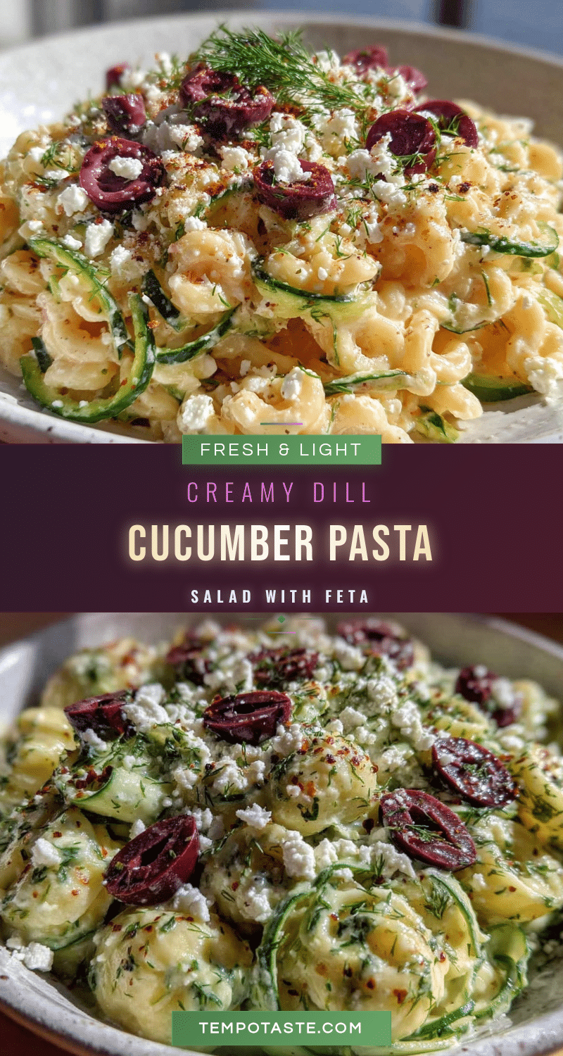 fresh creamy cucumber dill pasta salad recipe