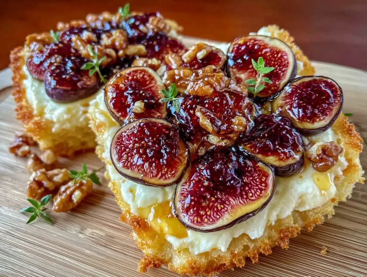 fresh fig and brie flatbread preparation steps