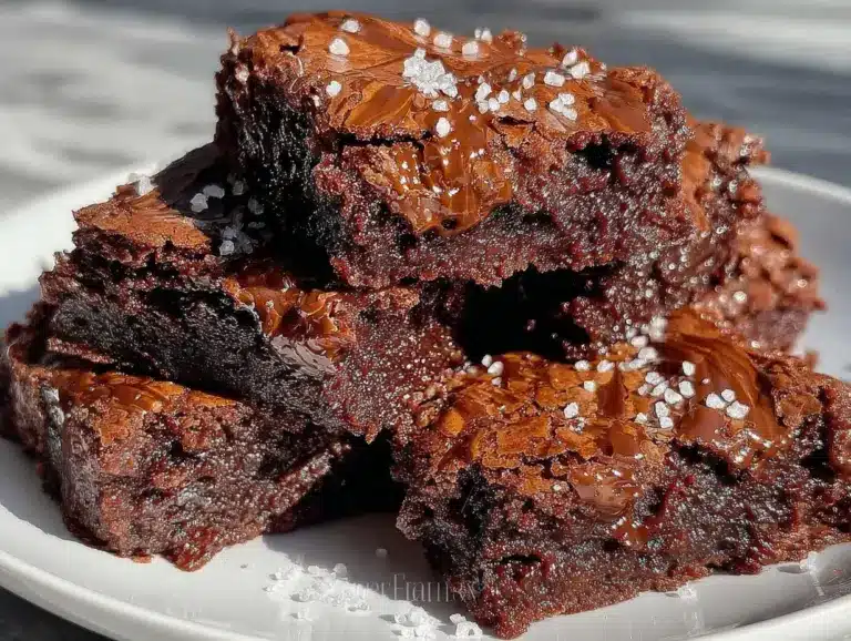 fudgy dark chocolate zucchini brownies - featured image