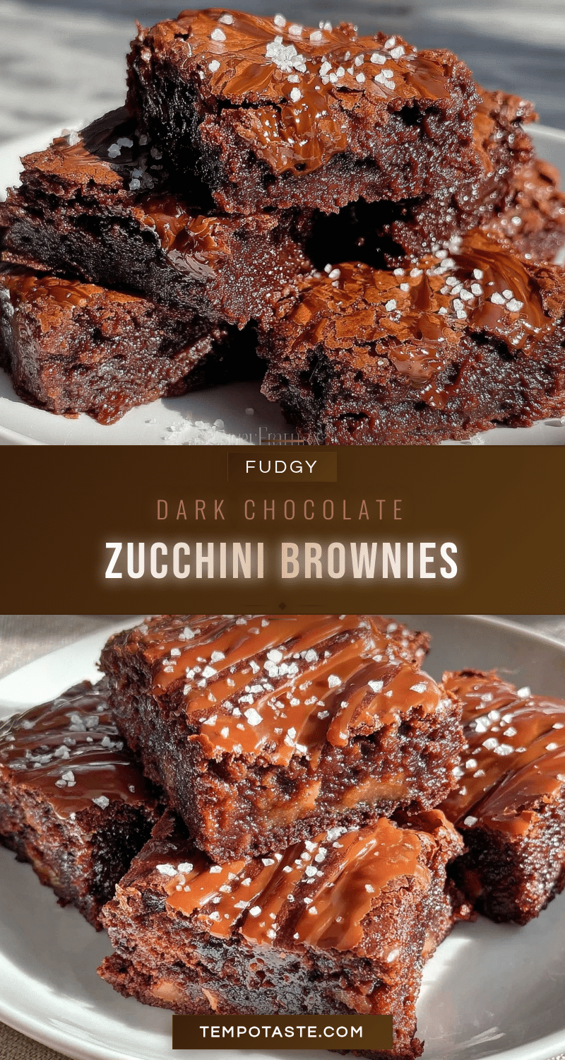 fudgy dark chocolate zucchini brownies recipe