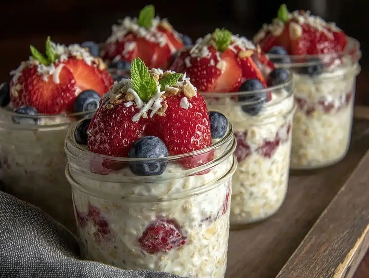 healthy overnight oats meal-prep preparation steps