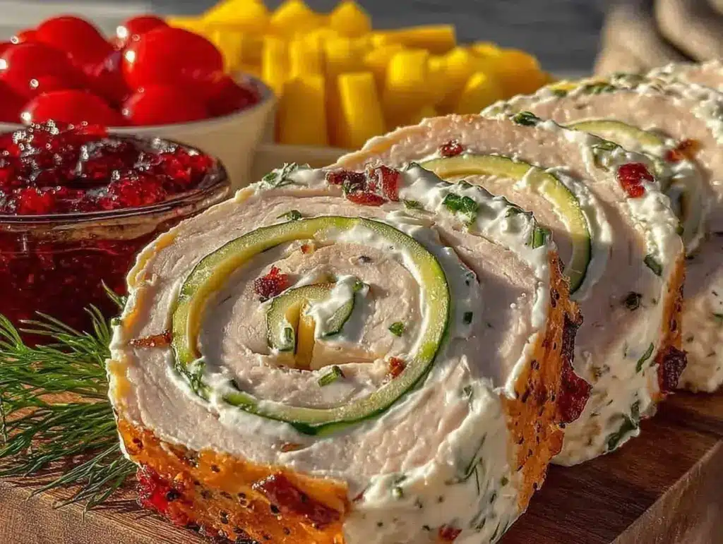 herbed turkey pinwheels - featured image