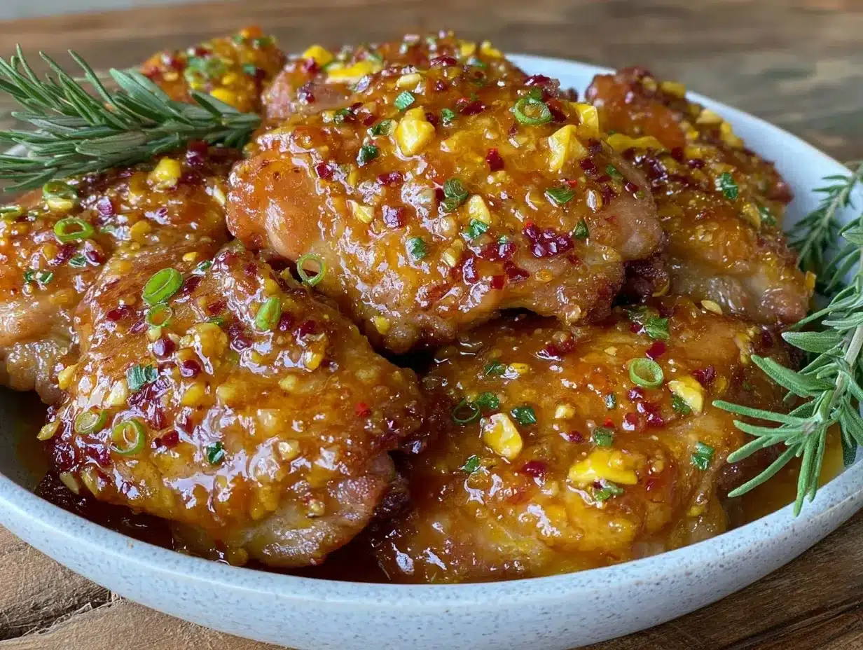 honey garlic crockpot chicken thighs preparation steps