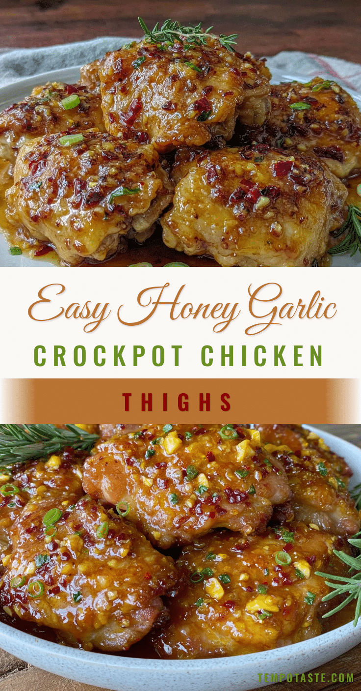 honey garlic crockpot chicken thighs recipe