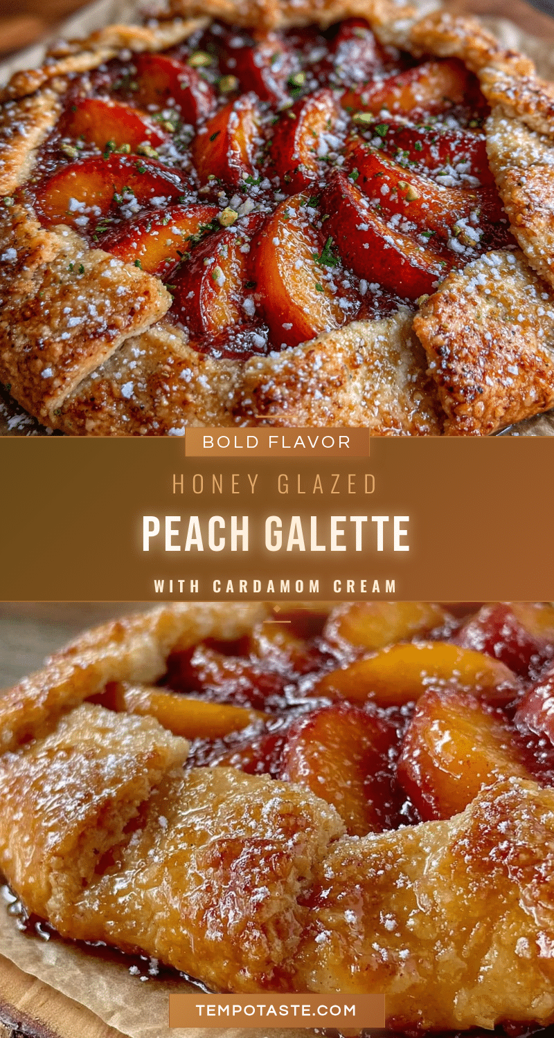 honey glazed fresh peach galette recipe