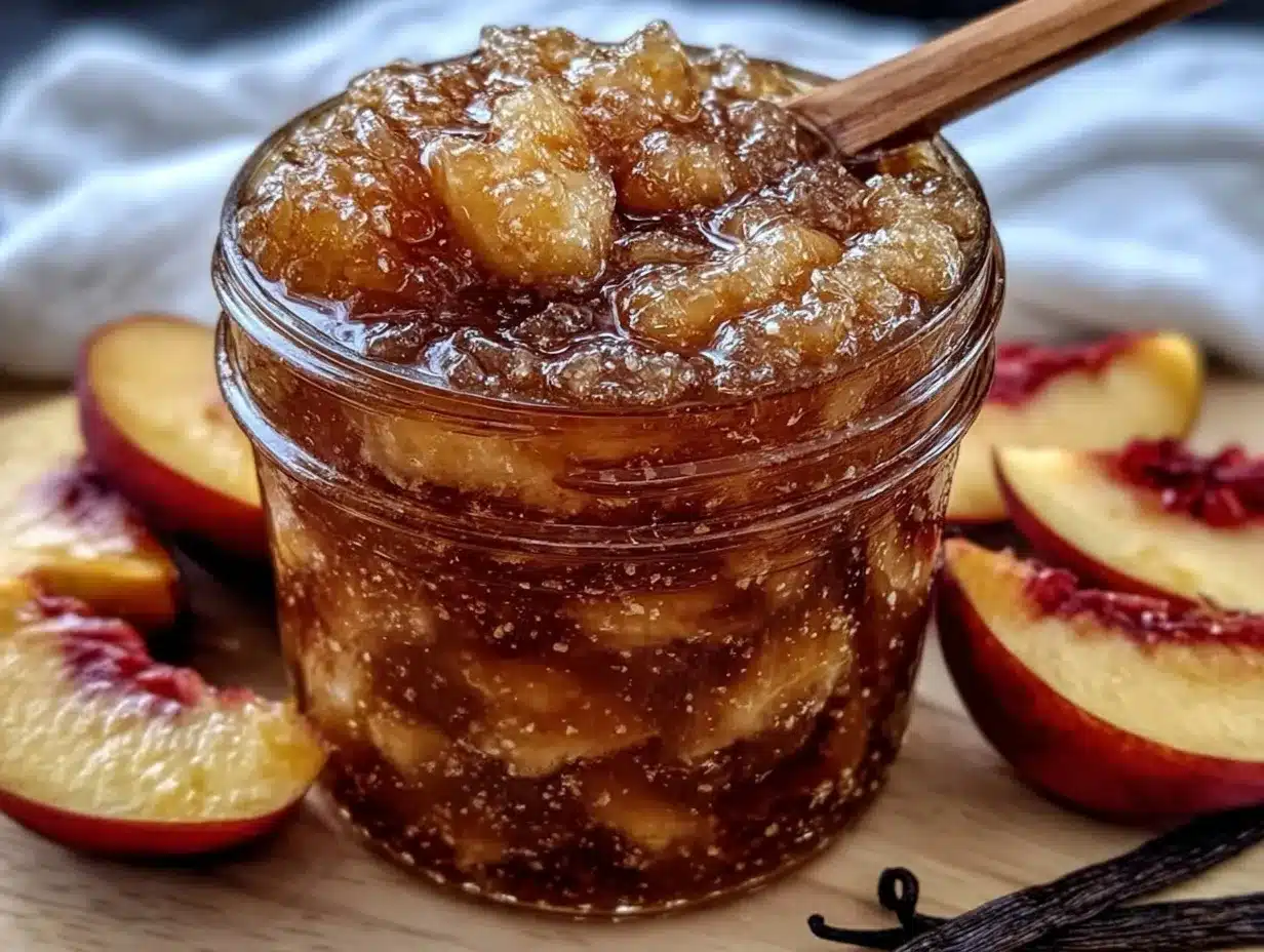 honey vanilla peach jam preparation steps