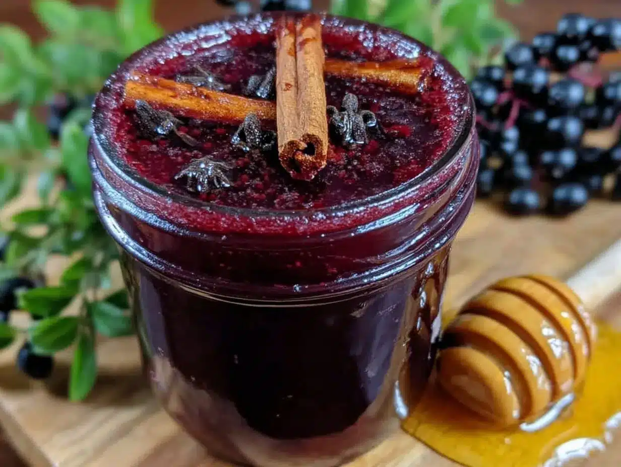 immune-boosting elderberry syrup preparation steps