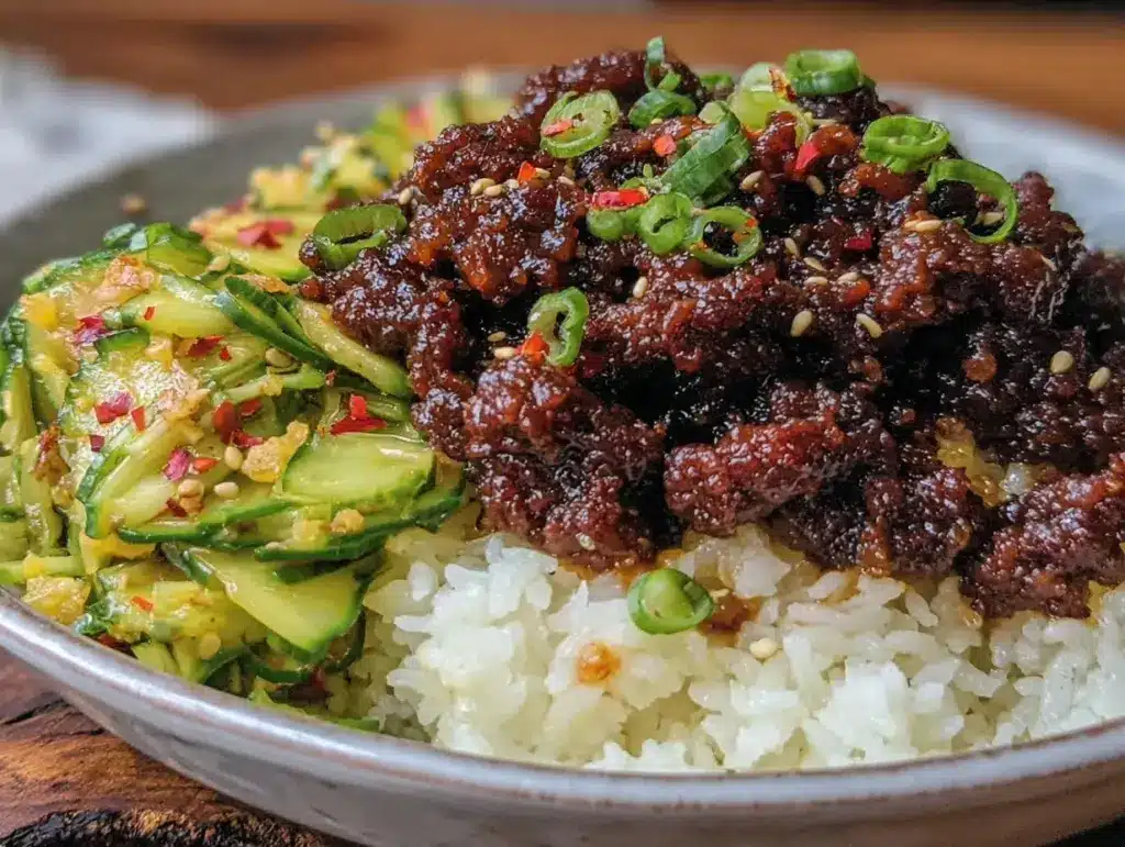 korean bulgogi rice bowl - featured image