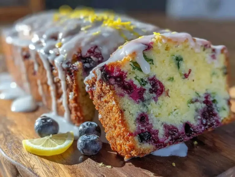 lemon blueberry zucchini bread - featured image