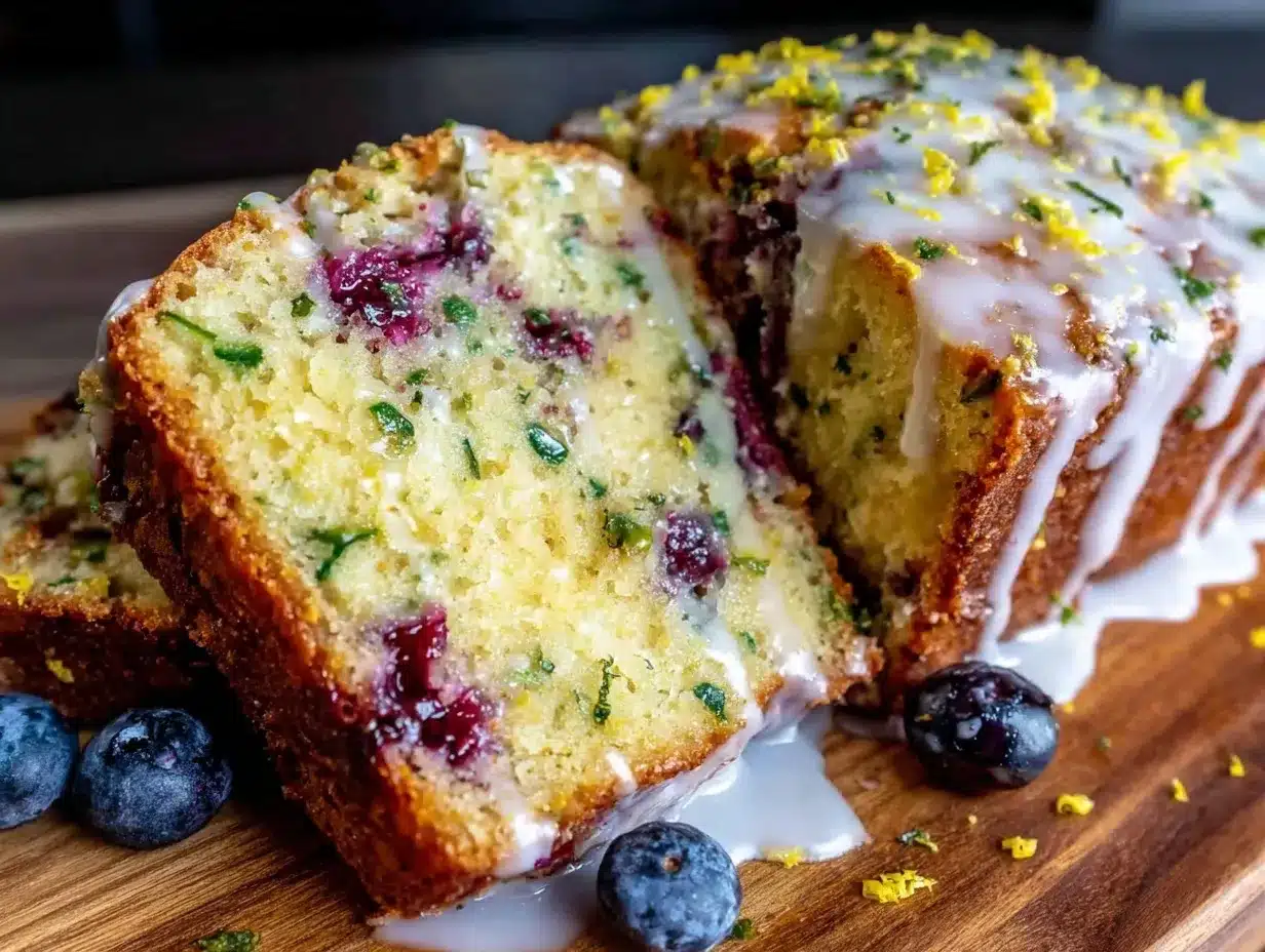 lemon blueberry zucchini bread preparation steps