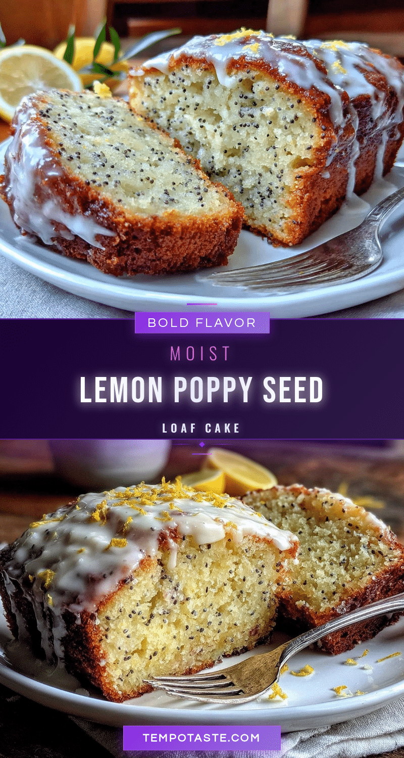 moist lemon poppy seed loaf cake recipe