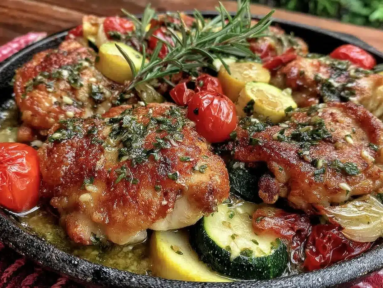 one-pan lemon herb boneless chicken thighs preparation steps