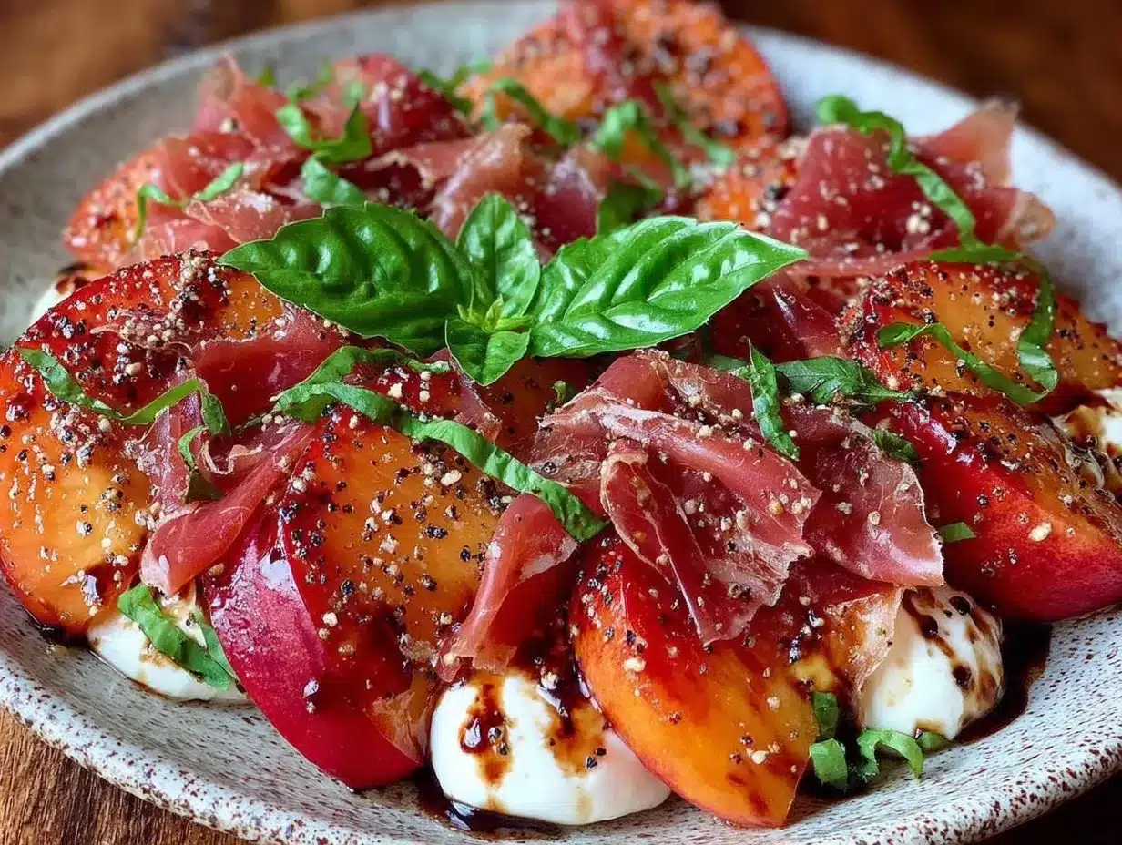 peach burrata salad preparation steps