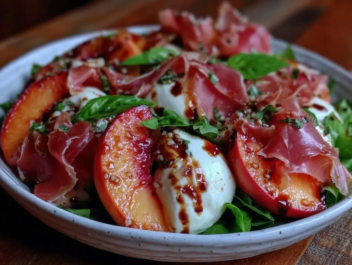 peach burrata salad preparation steps