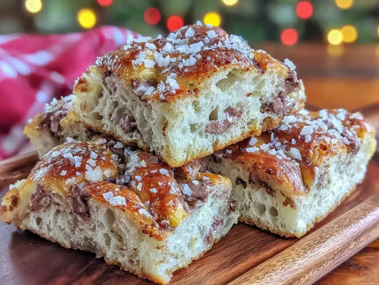 pumpkin chocolate chip sourdough focaccia preparation steps
