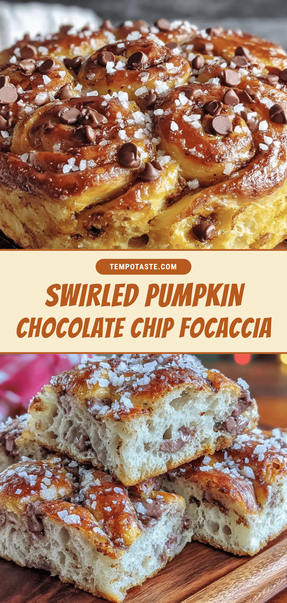 pumpkin chocolate chip sourdough focaccia recipe