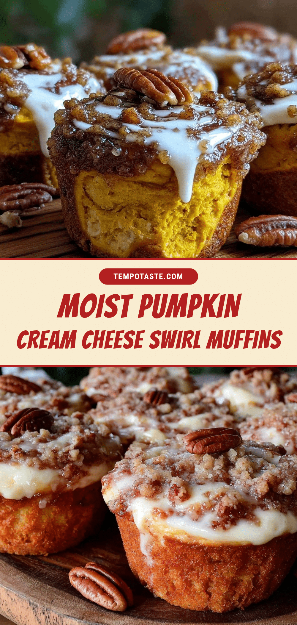 pumpkin cream cheese swirl muffins recipe