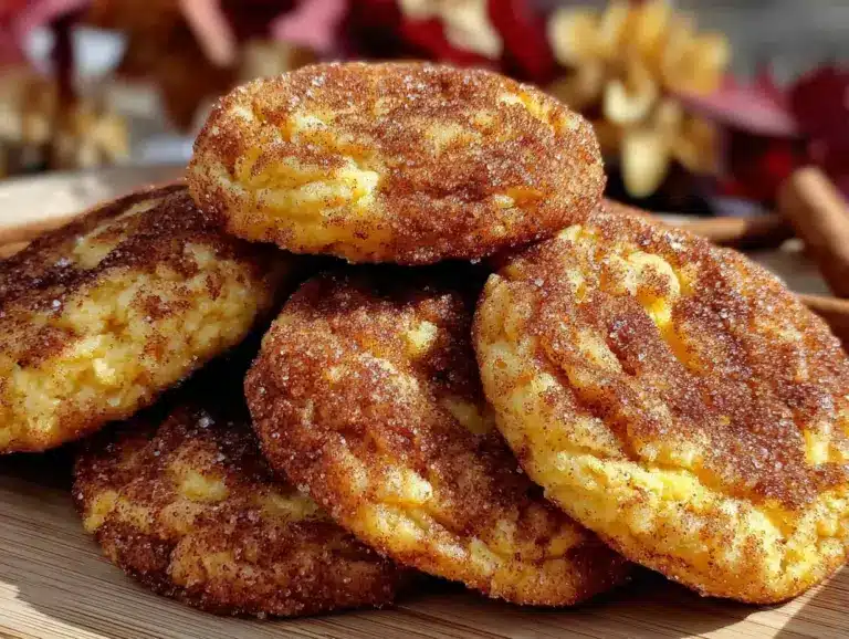 pumpkin snickerdoodle cookies - featured image