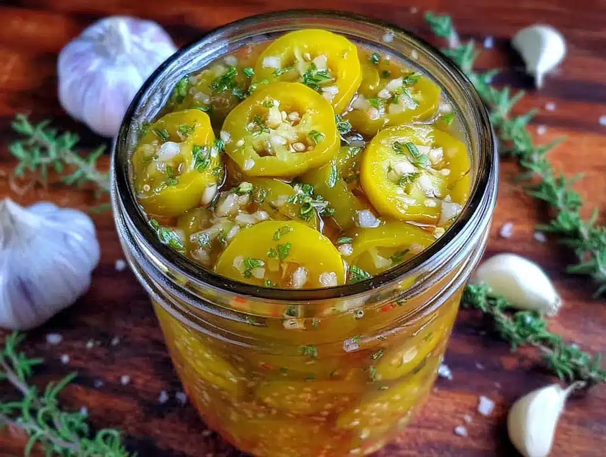 quick tangy pickled banana peppers preparation steps