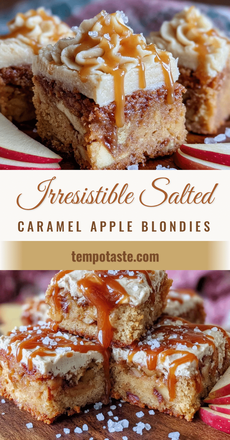 salted caramel apple blondies recipe