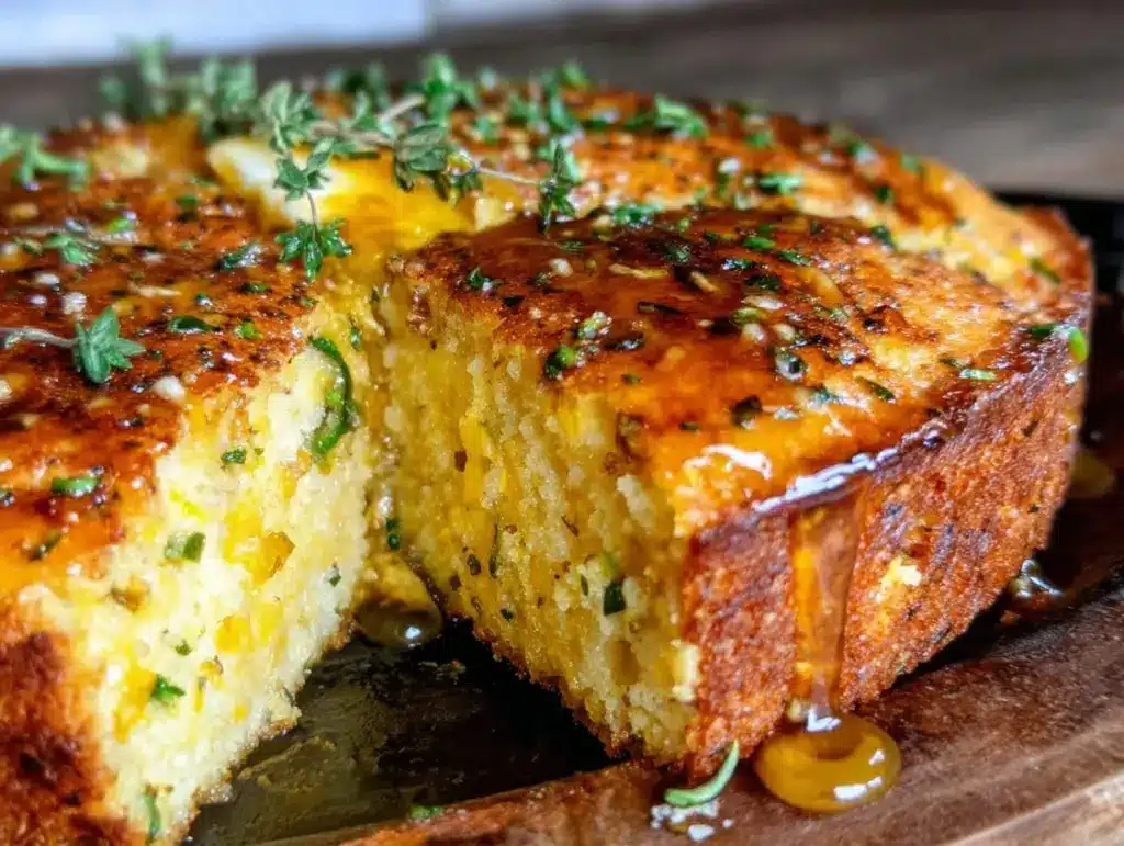 savory hatch chile cornbread skillet - featured image