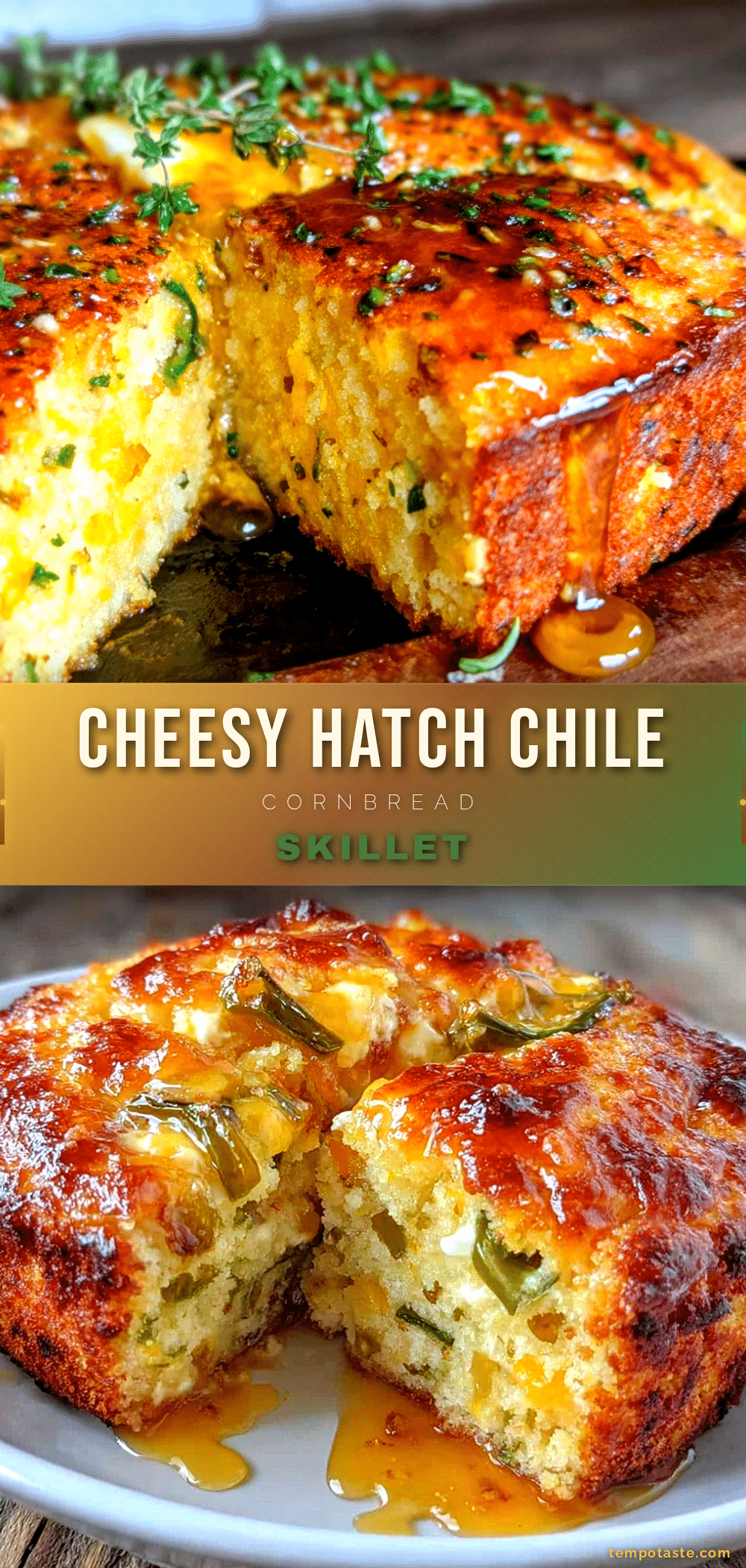 savory hatch chile cornbread skillet recipe
