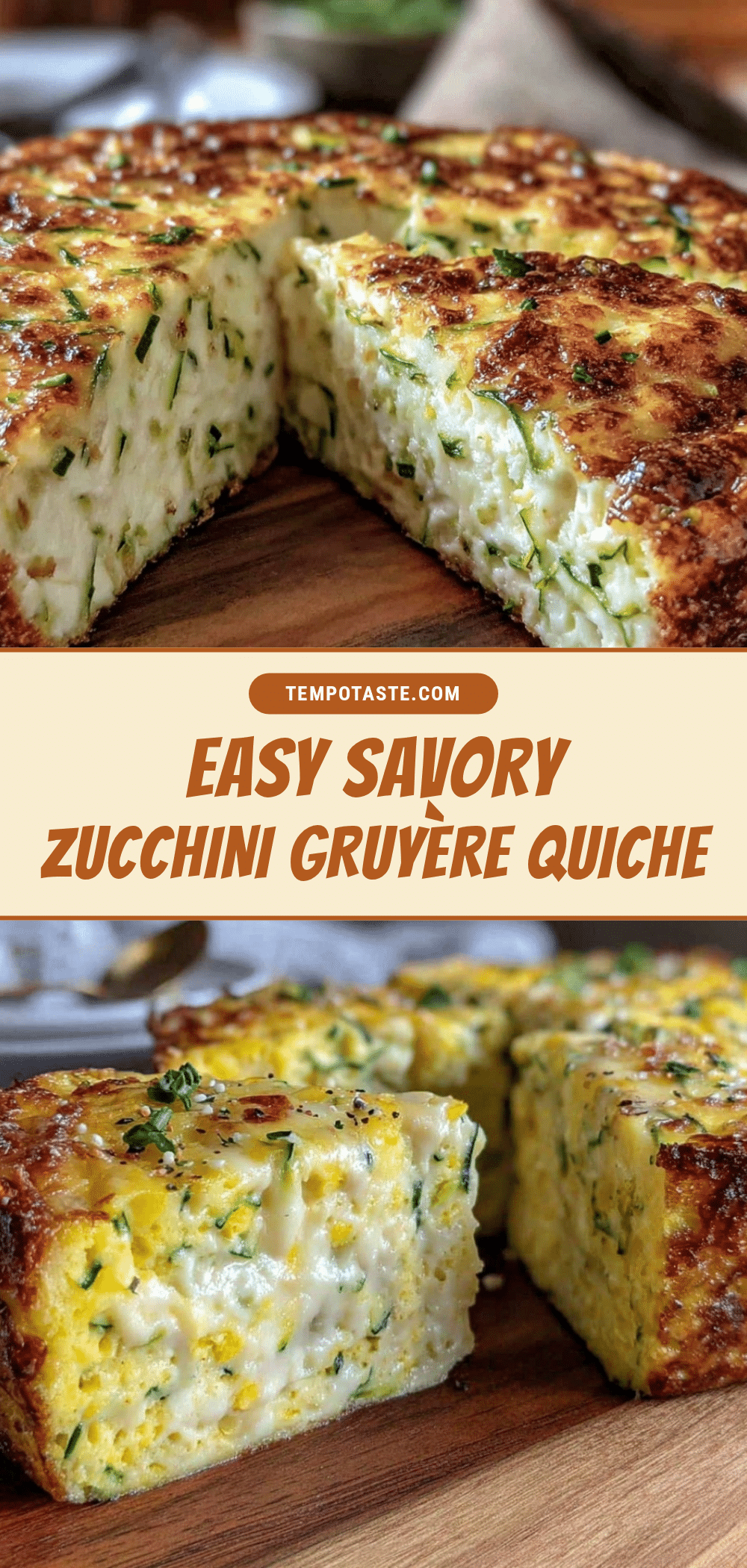 savory zucchini gruyère crustless quiche recipe