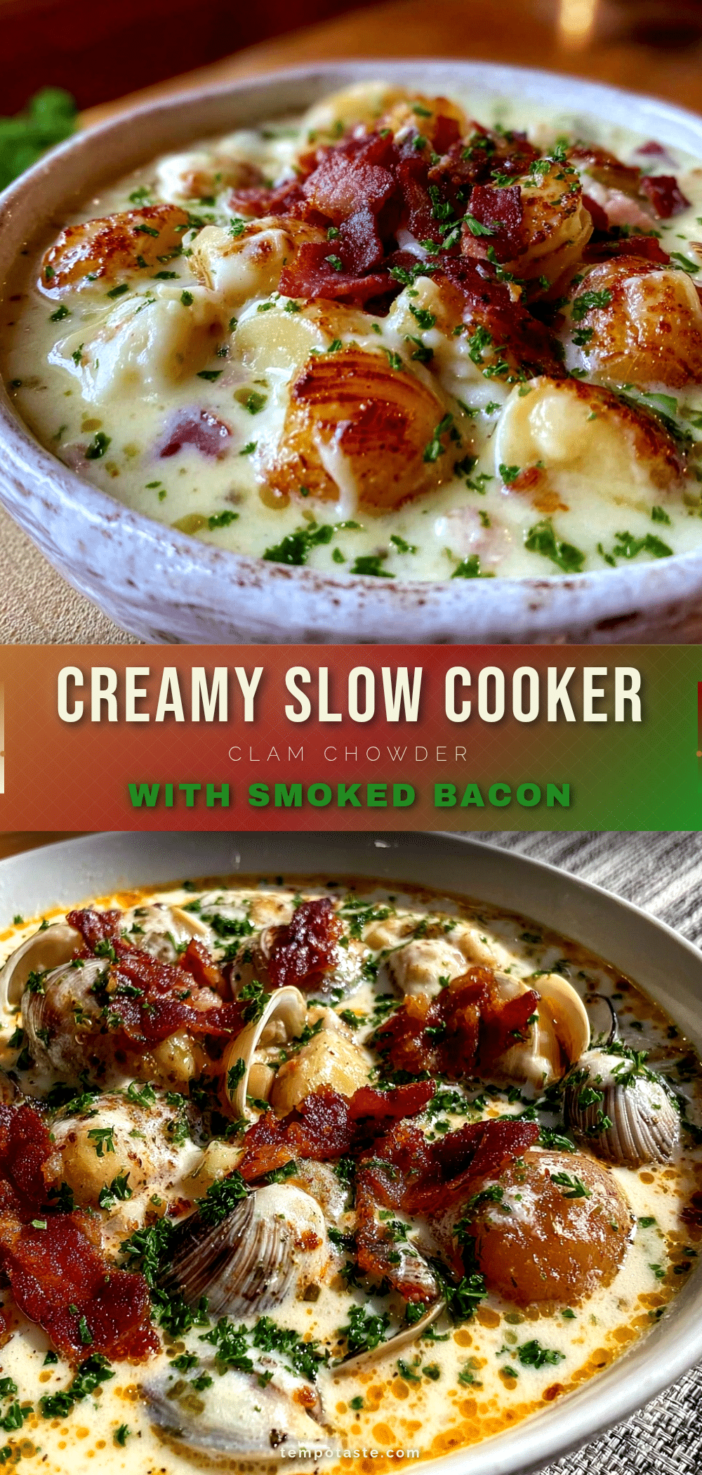 slow cooker clam chowder recipe
